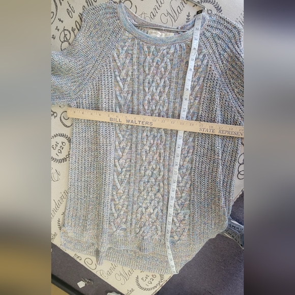 Faded Glory Women's XXL (20) Rainbow Cable Knit Pullover Sweater 🌈 - Picture 2 of 5